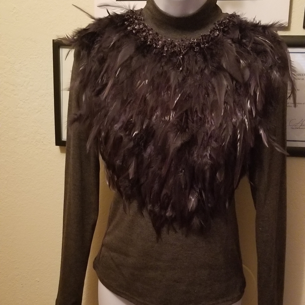 Knit Feather Top